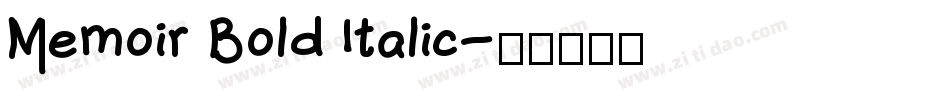 Memoir Bold Italic字体转换